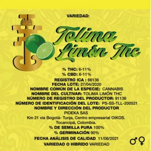 semilla regular tolima limón pack de 3 semillas